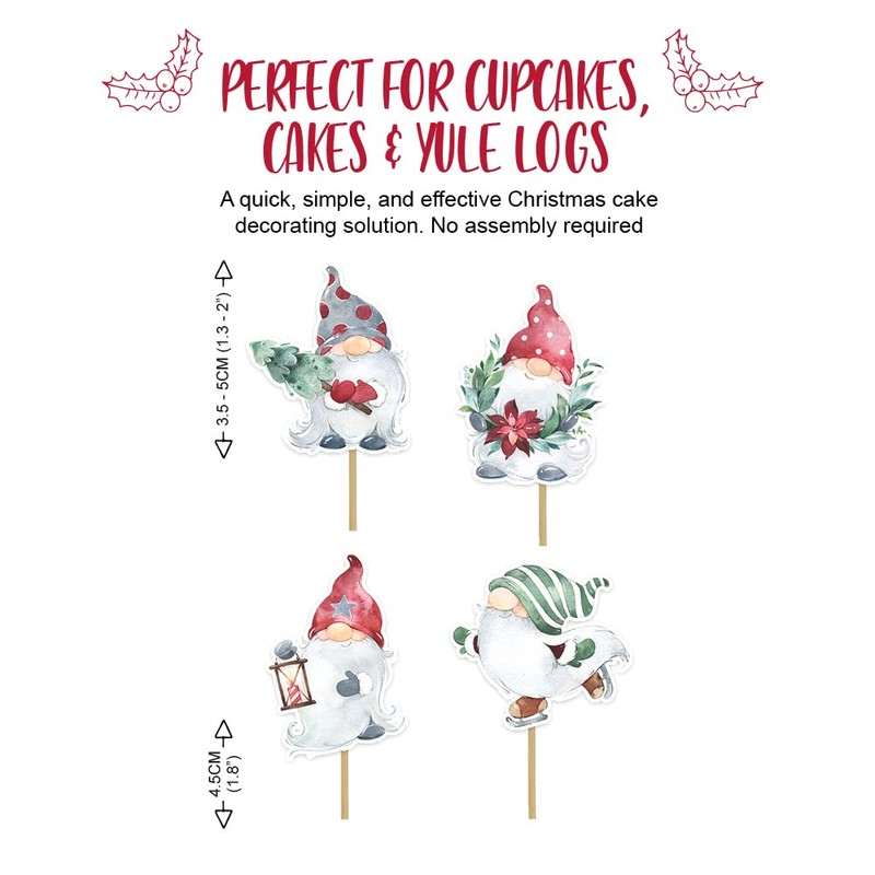 Christmas Gonk Cupcake Toppers