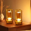 2 Pack Crystal Lantern lamp with Touch Dimming, Rechargeable LED