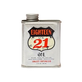 18.21 Man Made Aceite para Cabello, Piel y Barba, Aroma Tabaco Dulce, con Aceites de Ricino, Jojoba y Argán, 2 oz | Aroma Sweet Tobacco, No Grasoso, C