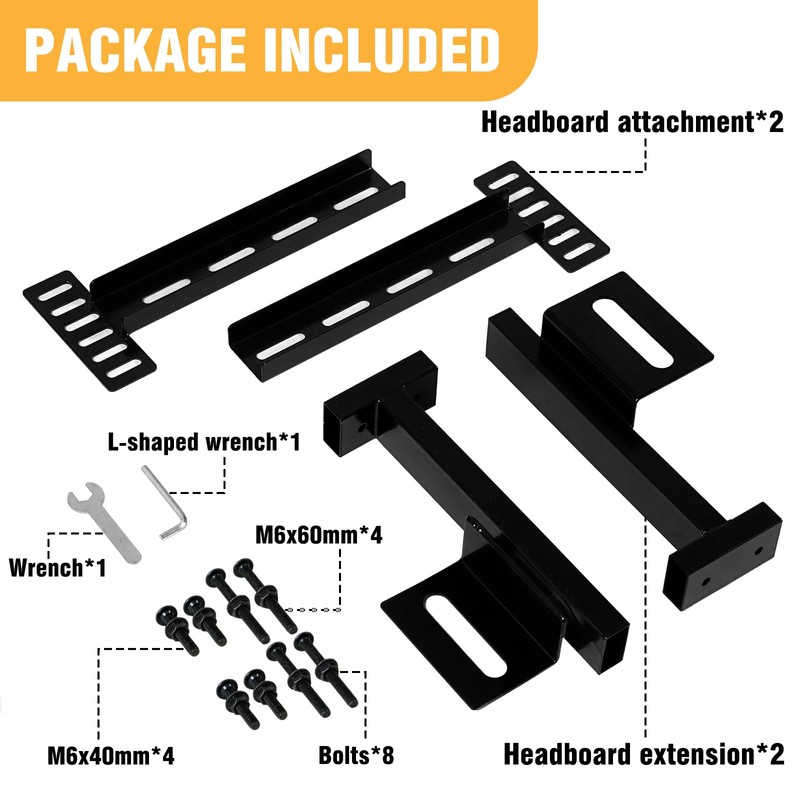 Headboard Brackets for Bed Frame, Adjustable Brackets for Headboard, Universal