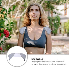 Healeved 1pc Bamboo Charcoal Shoulder Support Brace for Sports Fitness Warm Compression Strap for Shoulder Injuries Light Breathable Design Grey