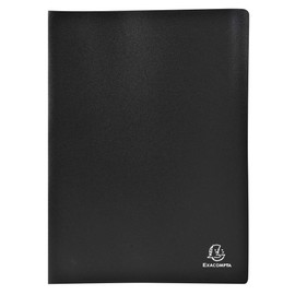 Exacompta - Ref 85101E - Soft PP Display Book - Suitable for A4 Documents, Made from Polypropylene, Lightweight, 100 Pockets, 200 Viewing Pages - Black Cover