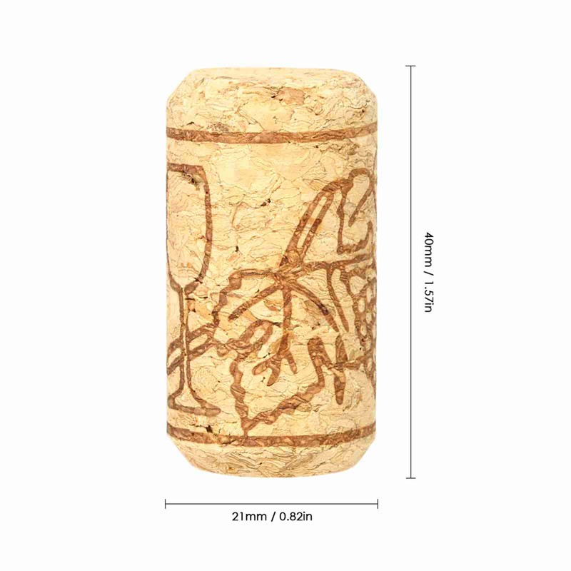 100pcs/set Wine Bottle Stopper 40*21mm Set of 100pcs Red Wine