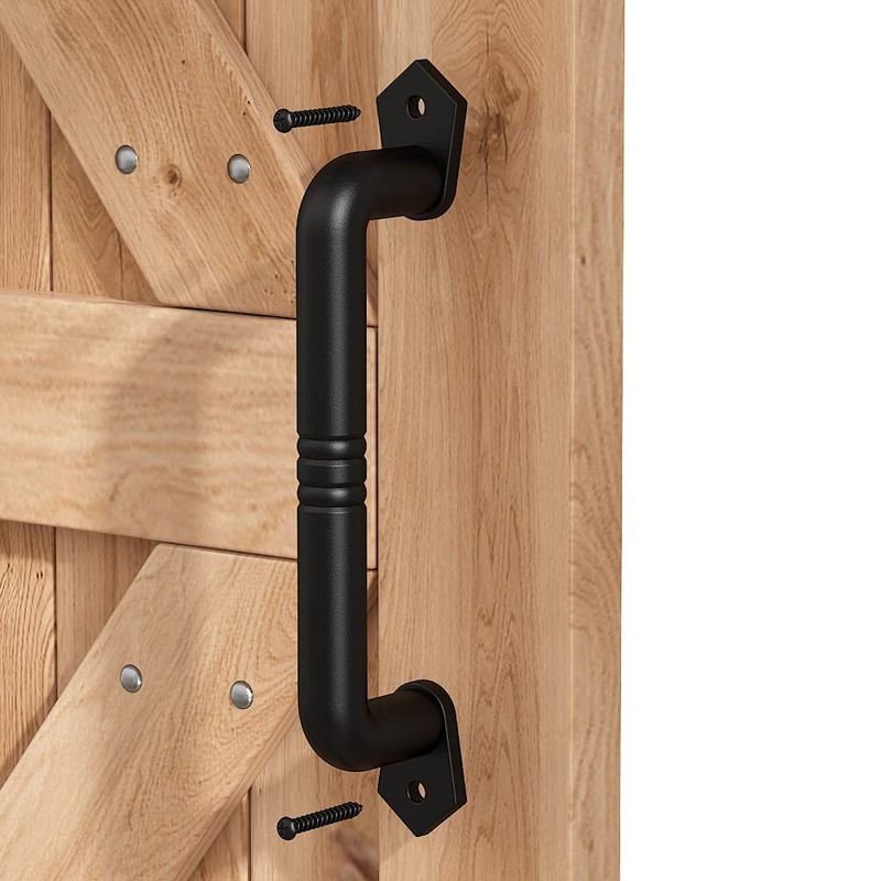 skysen Sliding Barn Door Handle Pull Black for Sliding Barn