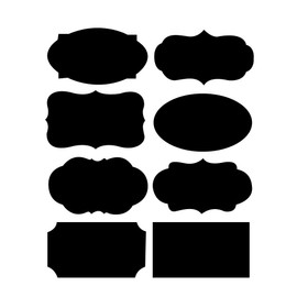 Chalkboard Labels, 48pcs Waterproof Reusable Blackboard Sticker Kit for Kitchen, with 1 Erasable White Chalk Pen to Decorate Your Party Office, Mason Jars Sweet Jars, Tupperware and Bottles