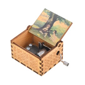 Wood Musical Box, The Promised Neverland Music Box Wooden Musical Instrument with Melody Isabella’s Lullaby Gift for Birthday Anniversary Holiday (Style R)