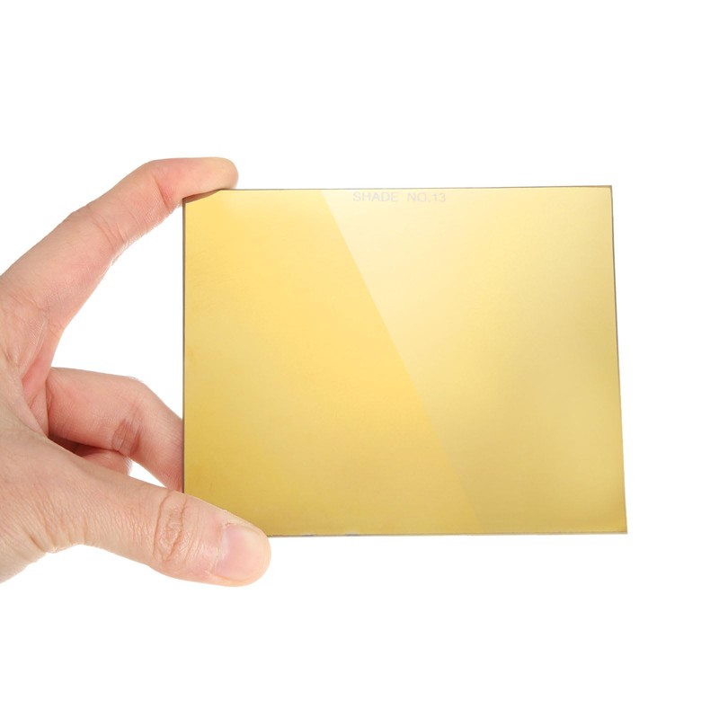 sourcing map Welding Lens 4.33" x 3.54" Shade 14 Glass