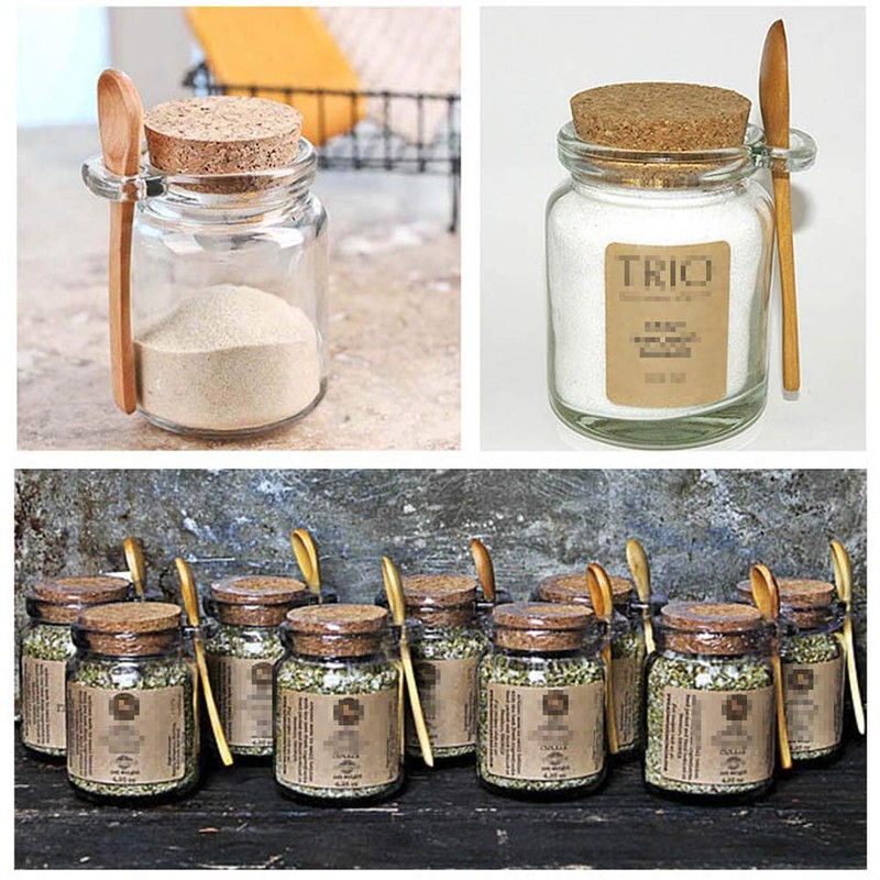 1Pcs 250ml/8.5oz Empty Clear Glass Jam Jar with Cork and