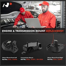 A-Premium 3PCS Engine Motor Mount and Transmission Mount Kit Compatible with Dodge Durango 2004 2005 2006, 4.7L 5.7L, Automatic Transmission, Replace# 52855230AA