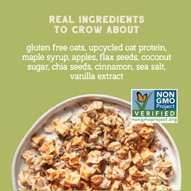 Seven Sundays Protein Oats, Apple Cinnamon, 32 Oz Bag (Pack of 4), Gluten Free Oatmeal, 10g Upcycled Protein, Enjoy Warm, Cool or as Overnight Oats