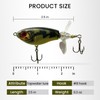 Pristis 3pcs Double-Blade Ploppers, Saltwater & Freshwater Fishing Teaser with