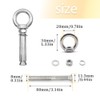 Hocansen 5Pcs Concrete Eye Bolt M8x80mm Expansion Eyebolt Eye Nut