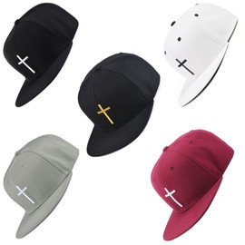 Bexxwell Snapback Cap Black with Cross (Optimal Fit, Cap, Black, Cross, Unisex)