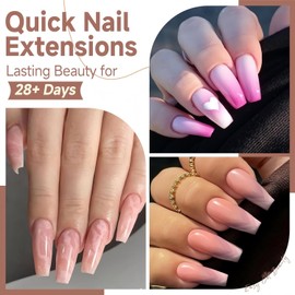 UNA GELLA UNA GELLA Coffin Nails Tips, 216 PCS Soft Gel Nail Tips Coffin Half Matte Full Cover False Nails Pre-shaped Clear Acrylic Press on Nails Medium for Nail Extensions Home DIY Salon, 12 Sizes