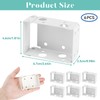 6Pcs Metal Square Headrail Brackets - White Venetian Blind Fittings