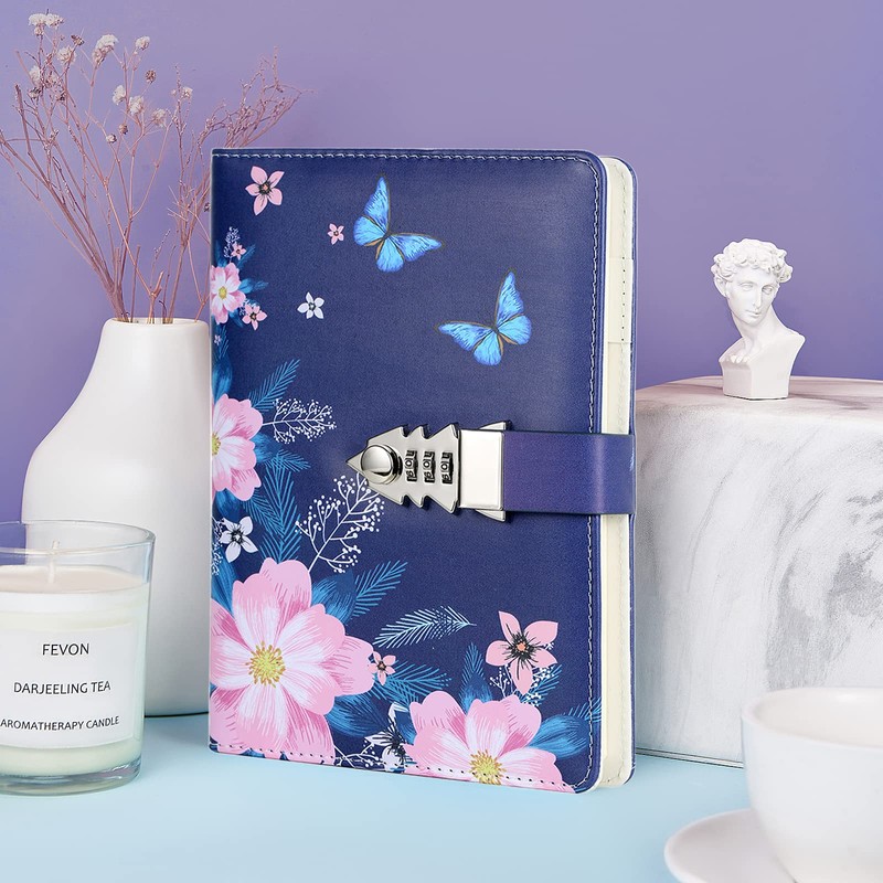 NectaRoy PU Leather Combination Lock Diary Writing Organiser, Constellation Password