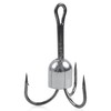 Weighted Treble Hooks Saltwater Snagging Hooks Fishing Hooks,5pcs Sharp Treble
