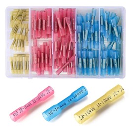 Aninako 90 Pieces (40 Red, 40 Blue, 10 Yellow) Crimping Connection Terminals, Waterproof, Crimping Sleeves, Crimping Terminals, Wire Connections, Tools, Insulation, Terminals, Electricians, Home