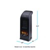 Comfort Zone 18" Tower Space Heater with 3D Flame, 1500W/900W,