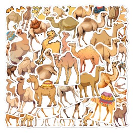 Pack 50 Pcs Desert Animal Camel Stickers for Water Bottles Waterproof Laptop Luggage Computer Cups Scrapbooking Teen Adult Cute Funny Aesthetic Sticker Packs Small Vinyl Decals