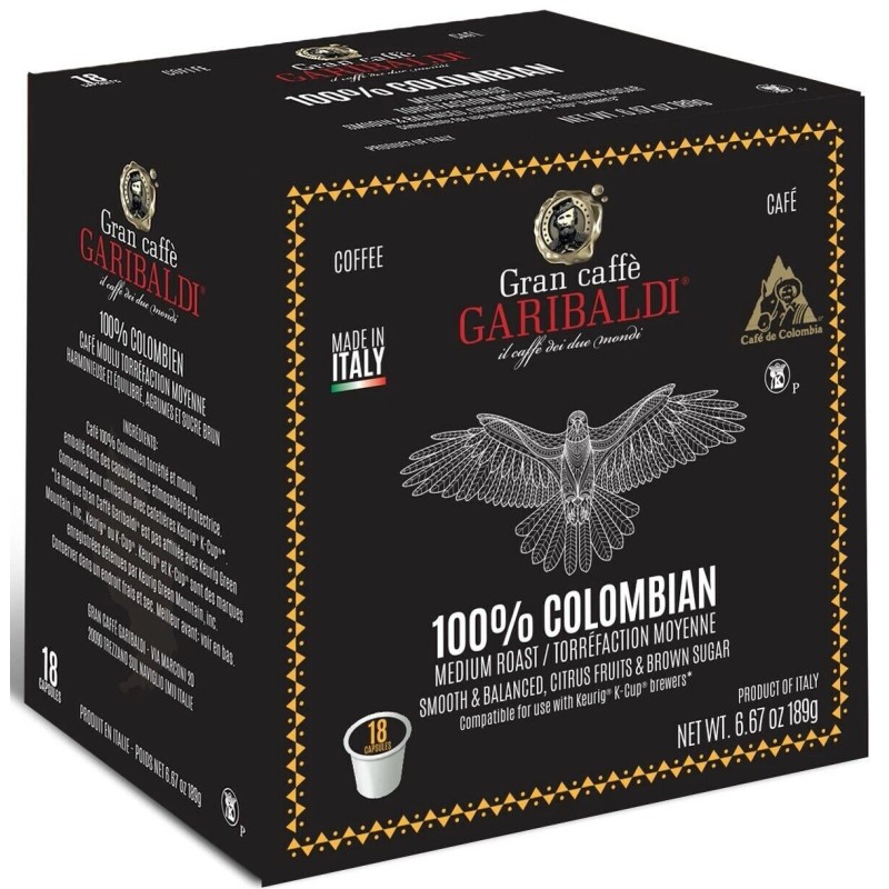 Gran Caffe Garibaldi 18 CT Single Serve Coffee Cups for