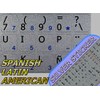 Spanish Latin American Notebook Non-Transparent Keyboard Labels Layout Black, White