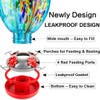2 Pack Unique Hand Blown Glass Hummingbird Feeders for Outdoors