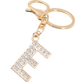 HAORQEE Alphabet Keychain Initial Letter Keyring Gifts for Women Teenage Girls, Cute Crystal Glitter Sparkling Key Ring Handbags Charm Accessories(K)