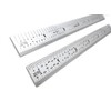 Shinwa Rigid Stainless Steel Machinist Ruler 5R Graduations (1/64, 1/32, 1/10, 1/100) Satin Chrome Finish (24 inch)