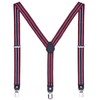 DonDon Men's Fashion Braces Suspenders 2,5 cm 1,0" Wide with