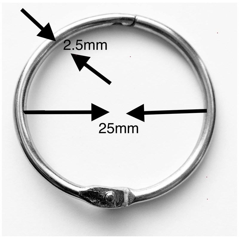 25mm Metal Book Rings, Loose Leaf Binders Book Rings 20