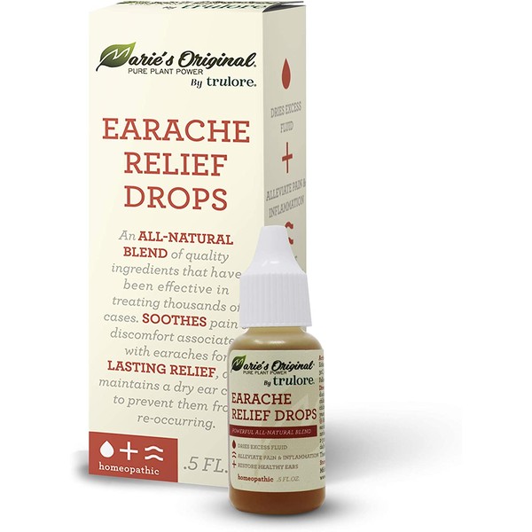 Natural Earache Drops for Ear Infection Prevention, Pain Relief, Swimmer's Ear - Ear Drops for Adults, Children - Made in USA | Marie Originals