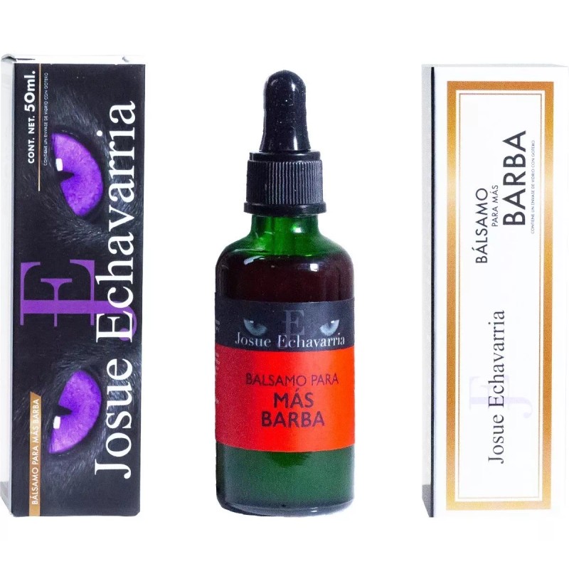 Josue Echavarria Kit Locion Crecimiento De Barba Cepillo Doble Tallado