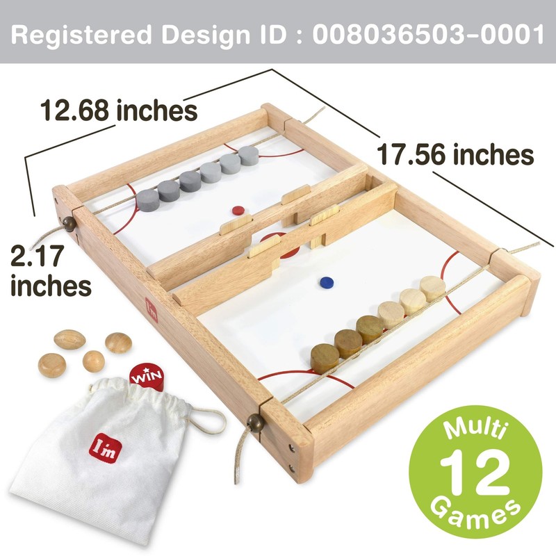Big Flick n Kick: Wooden Multi Tabletop Indoor Portable Board