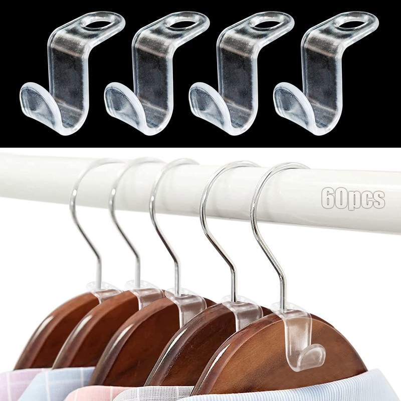 Clothes Hangers Space Saving, Pack of 60 Clothes Hangers Hook