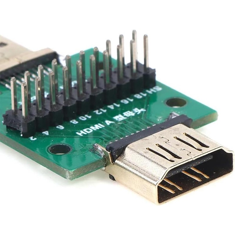 PENGLIN 2PCS HDMI Connector with Test PCB Board,2.54 Pitch 19