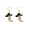 Western Cowgirl Boot Earrings for Women Gold Sliver Cowboy Boot