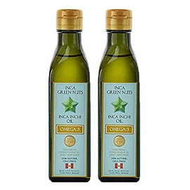 Alcoiris Inca Green Nuts Inca Inch Oil, 6.3 oz (180 g), Set of 2, Sachain Oil, Omega 3 Oil, Green Nut Oil