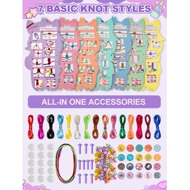 Friendship Bracelet Making Kit for Girl, Arts and Crafts for Girls Ages 6 7 8 9 10 11 12 Year Old, Best Birthday Gift Idea for Teen Girl, Bracelet DIY, Popular Bracelets String Maker Toy Set,Purple