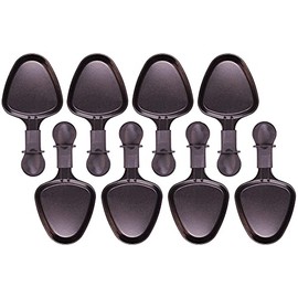 8x 27041 Raclette Pans Oval L x W x H: 10.5 x 10 x 1.4 cm (Pan) Total Length 19.7 cm Dishwasher Safe Replacement Compatible with Klarstein/Princess/Tristar/Tefal such as XA400102