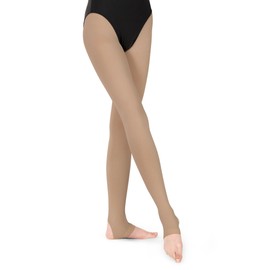 Dayrose Tan Stirrup Tights for Girls 4-5 Years, Ballet & Dance Tights, 60D, Gymnastic
