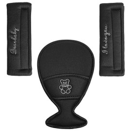 Storchenbeck Seat Belt Pad Set, Universal for Baby Seat, Buggy, Pushchair, Car Seat (Large)