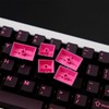 114 Keys Doubleshot Keycaps Cherry Profile Rose Red Translucent Keycap