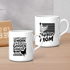 CRASHOT Black Funny UV DTF Cup Wraps - 20 Sheet Sarcasm UV DTF Transfer Stickers, Humorous UVDTF Cup Wraps for Mug Glass, Chicken Waterproof Transfer Sticker, Creative DIY Gifts