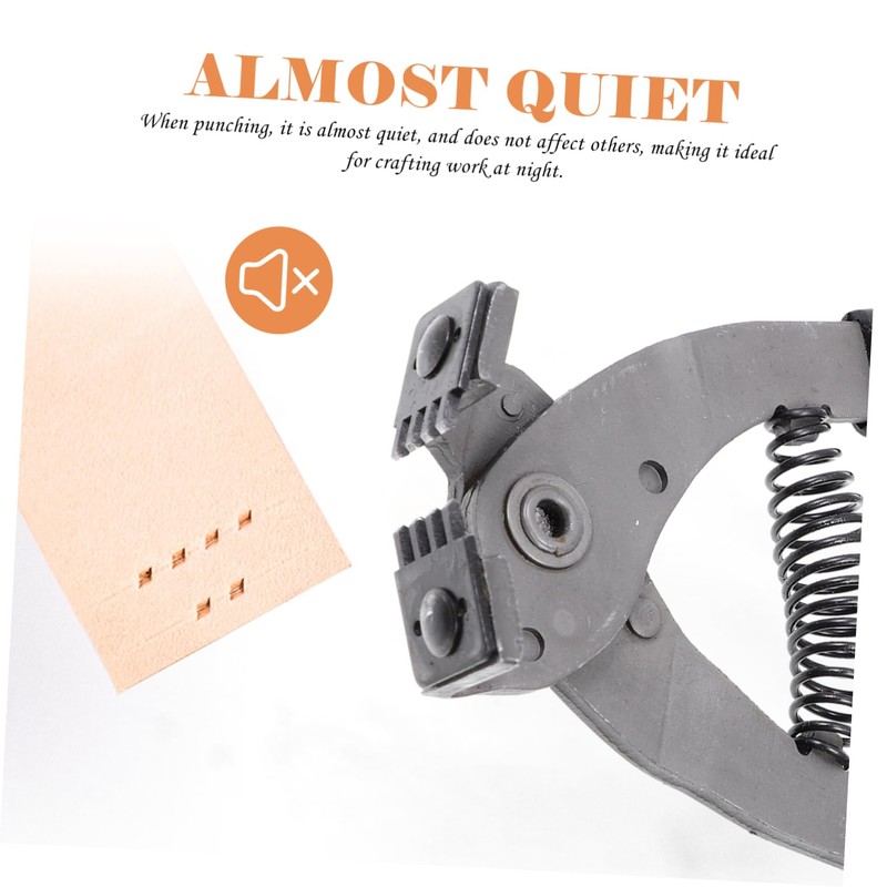 OHPHCALL Steel Leather Hole Punch Tool Durable Rhombus Punching Pliers