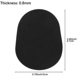 INSPUTOL 8 Pieces Mouthpiece Pads for Alto Tenor Saxophone and Clarinet Mouthpieces Oval Rubber Mouthpiece Patches Pads Black