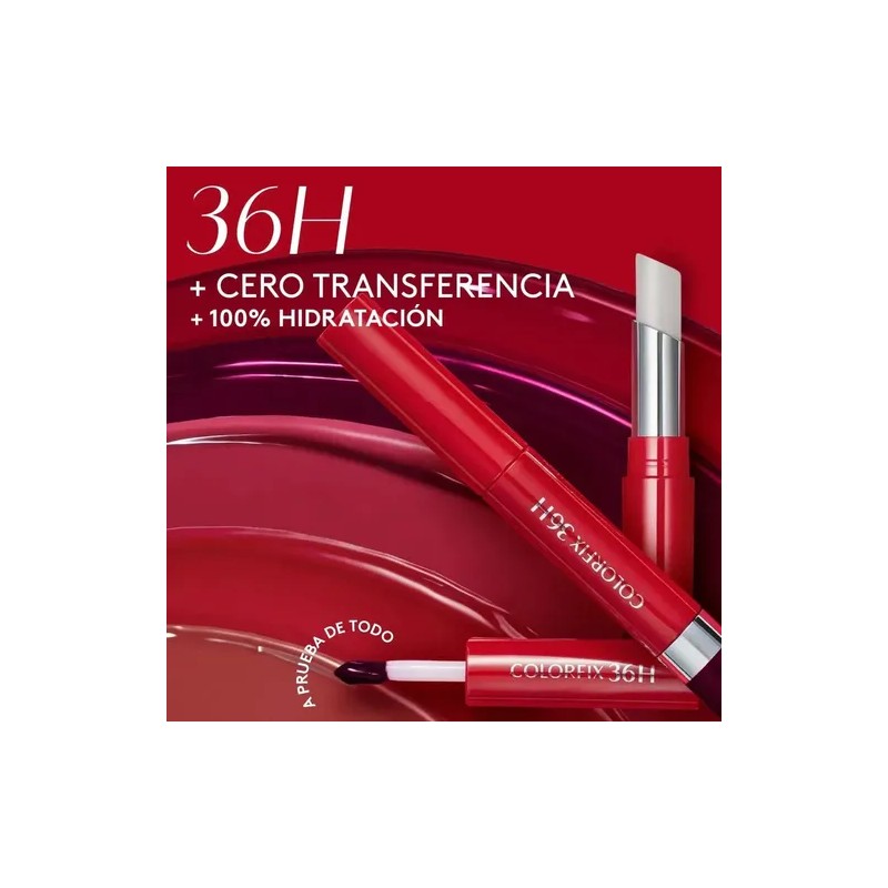 Labial Ésika Dúo Tattoo Colorfix color rosa dream satinado