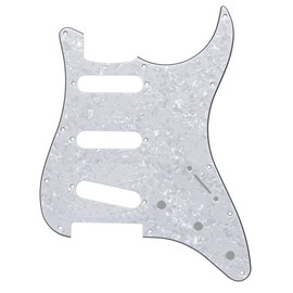 Guitar Anatomy Stratocaster Electric Guitar Pickguard Scratchplate to Fit Fender USA MEX SSS - White Pearl