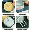 Delphinus 8 Pack 9 Inch Divided Plates For Adults, 3