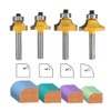 4 Pcs Round Over Bearing Edging Router Bits, Corner Rounding